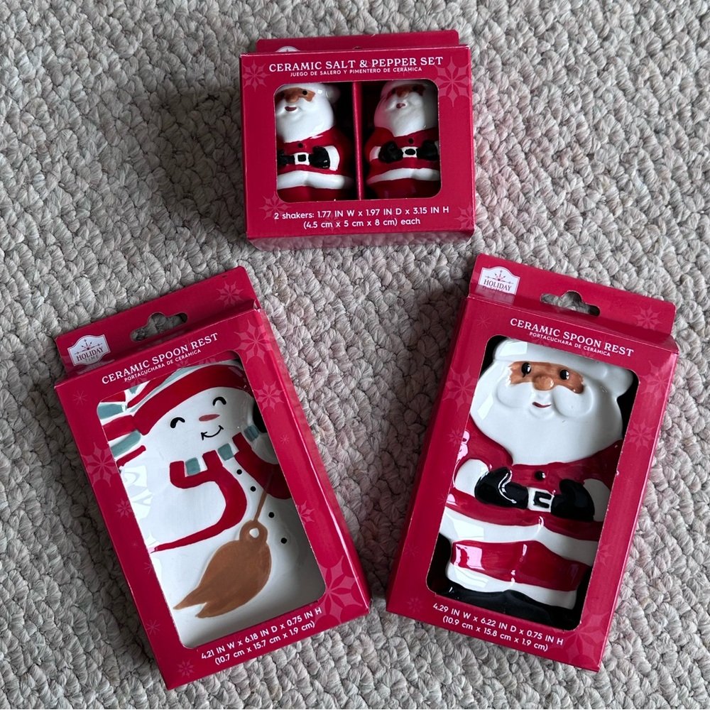 Holiday Snowman/Santa Kitchen Accessories